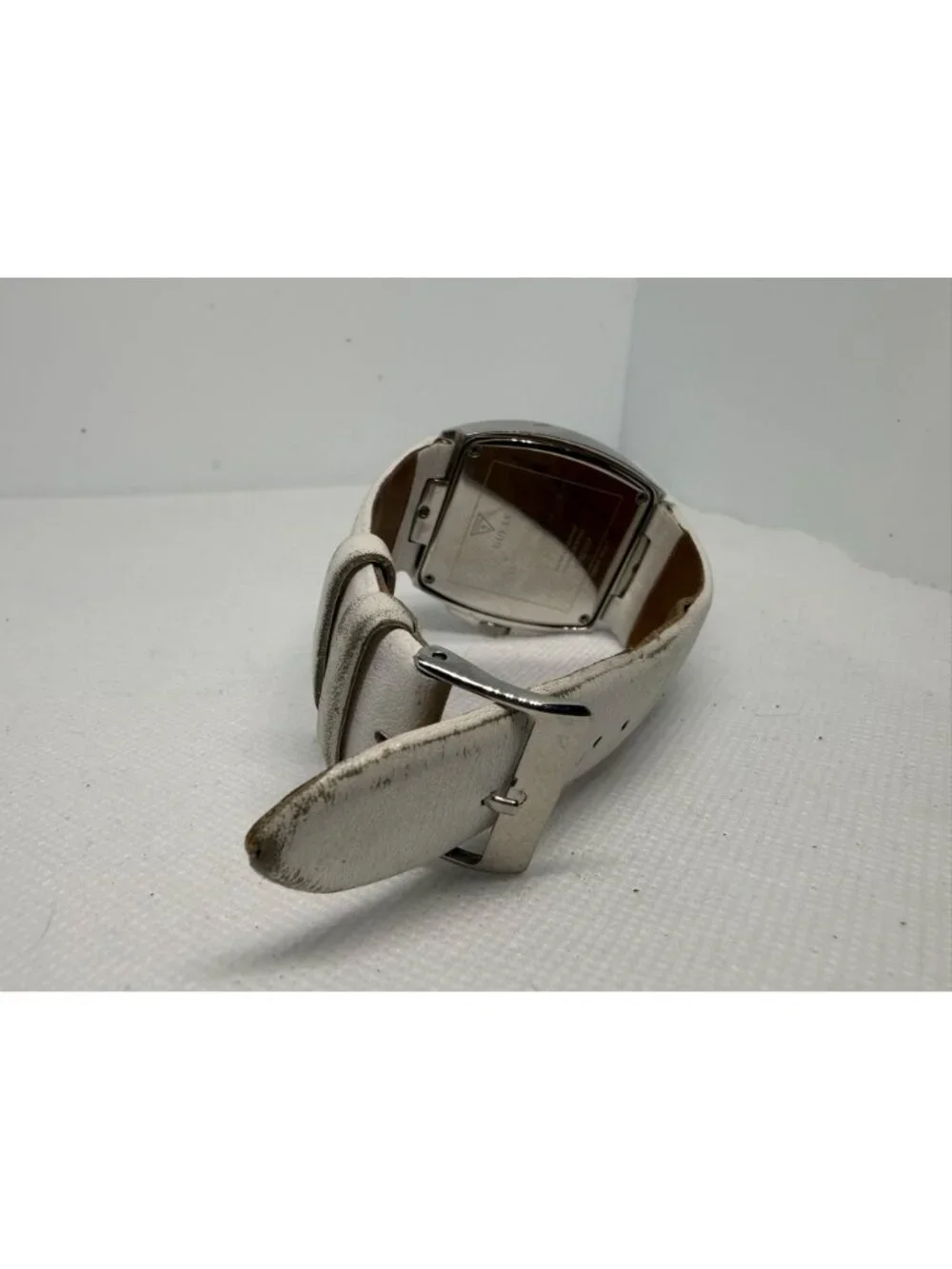 Guess Ladies Silver Multifunction Watch Rhinestone Rectangular Case W18532L2